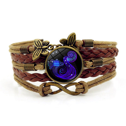 Braccialetto zodiaco intrecciato