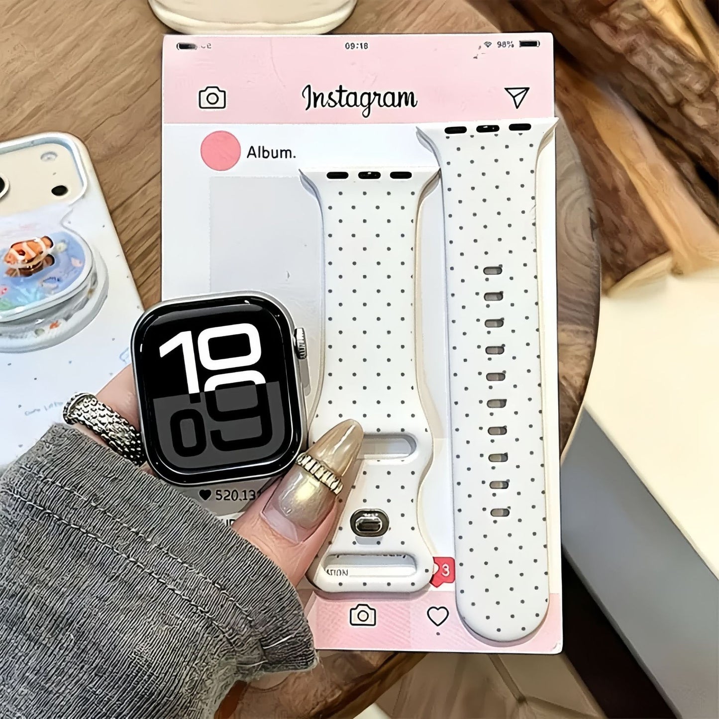 Cinturino silicone pois