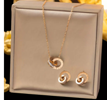 Collana numeri romani doppio anello