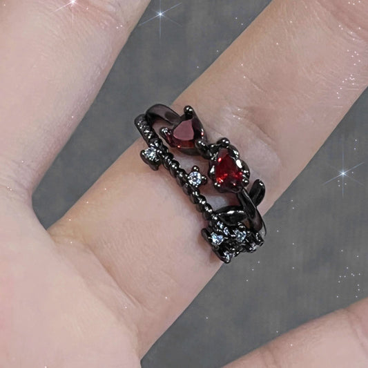 Anello Croce e Farfalla punk