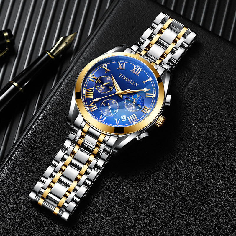Orologio da uomo al quarzo impermeabile minimalista luminoso