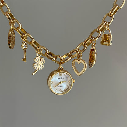 Orologio da donna sottile con diamanti