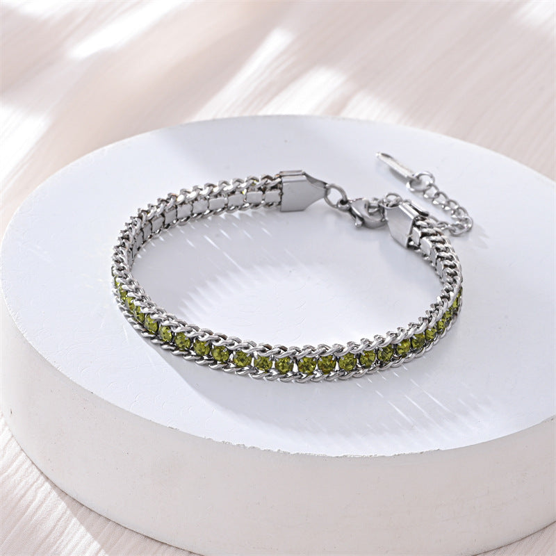 Braccialetto con zirconi e diamanti