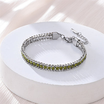 Braccialetto con zirconi e diamanti