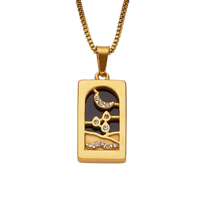 Collana Cuore e Luna Retrò