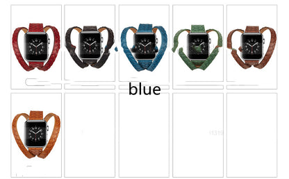 Orologio pelle con motivo foglia