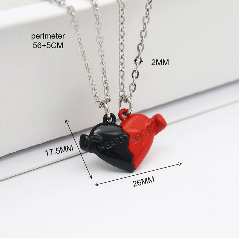 Collana ciondolo cuore magnetico