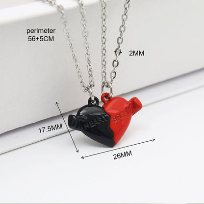 Collana ciondolo cuore magnetico