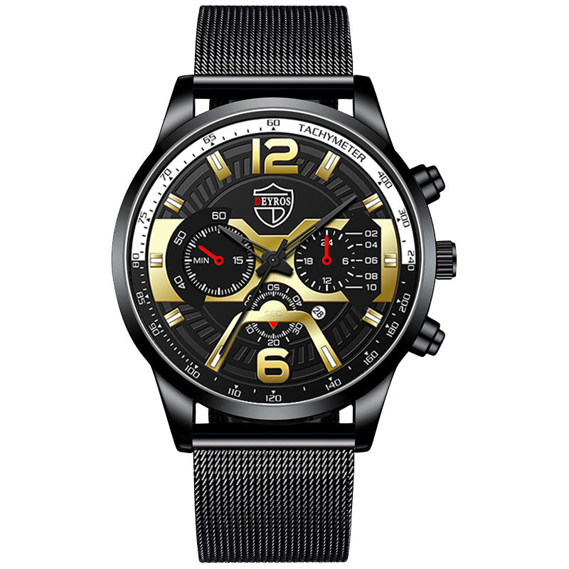 Orologio uomo calendario inox