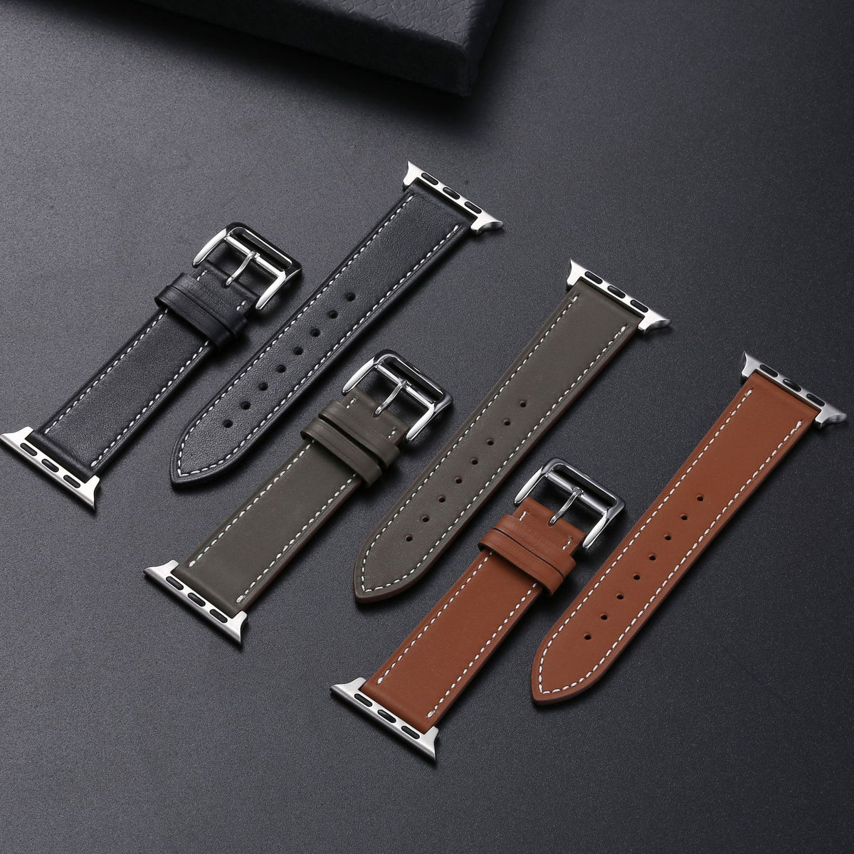 Orologio in pelle con motivo ago