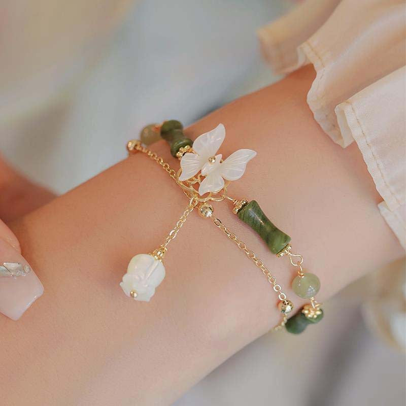 Bracciale bambù farfalla