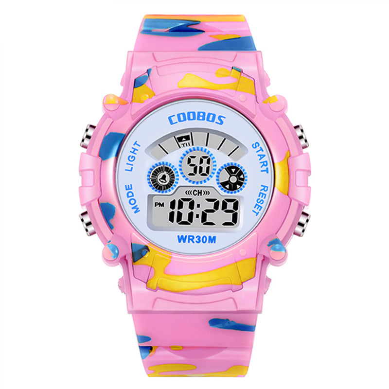 Orologio multifunzione colorato luminescente impermeabile