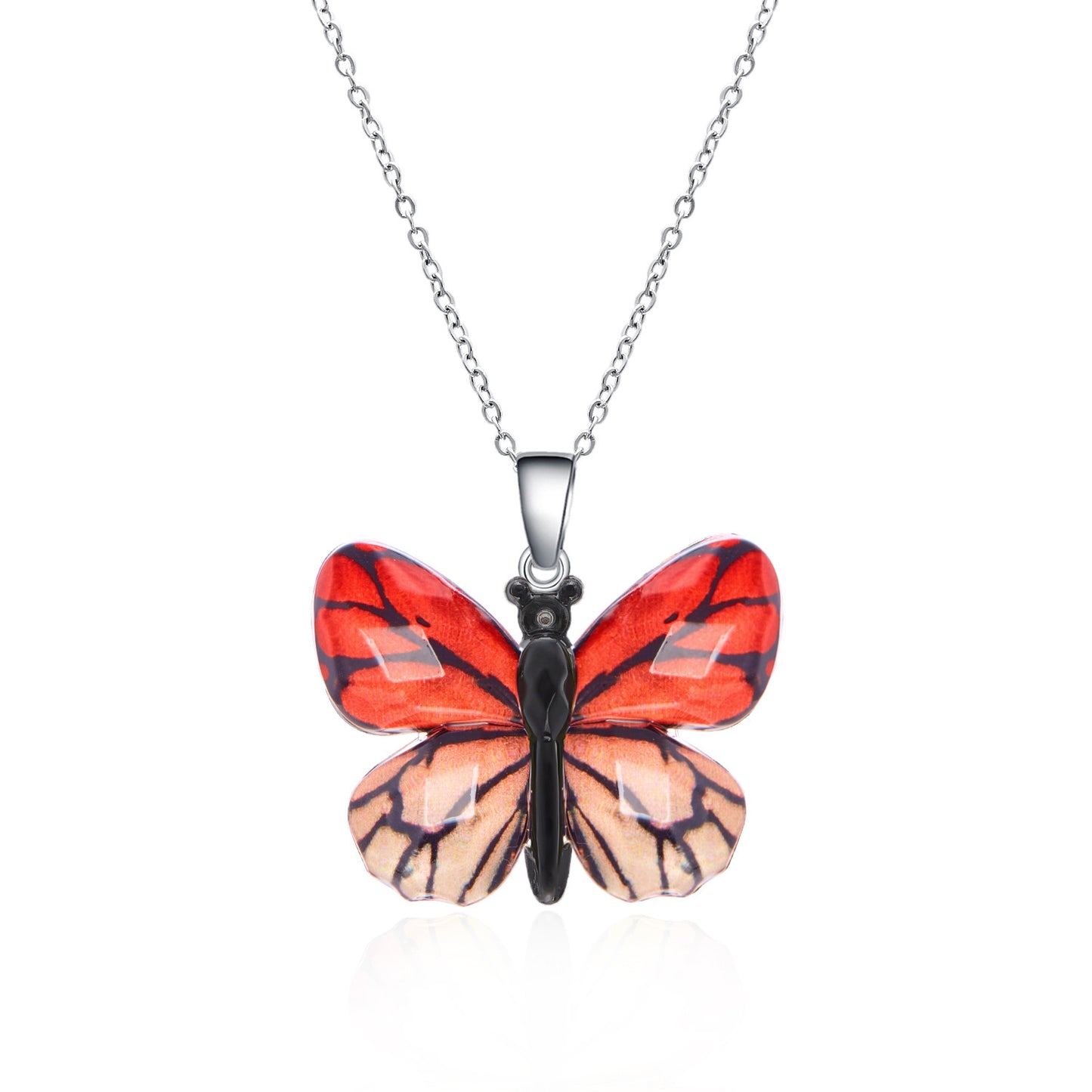 Collana farfalla retrò multicolore