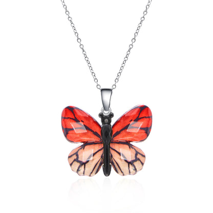 Collana farfalla retrò multicolore