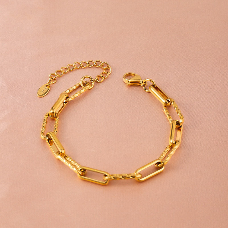 Bracciale acciaio intrecciato da donna
