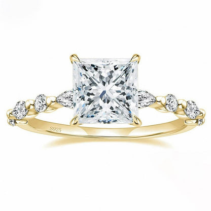 Anello zircone princess