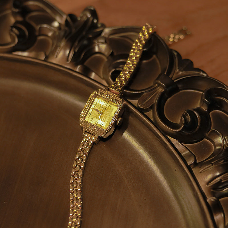 Orologio da donna quadrato ramato