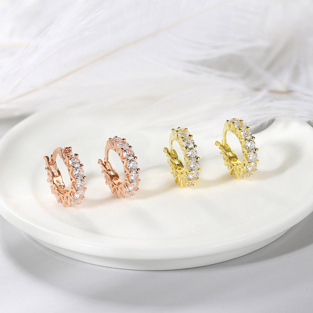 Orecchini a clip zirconia