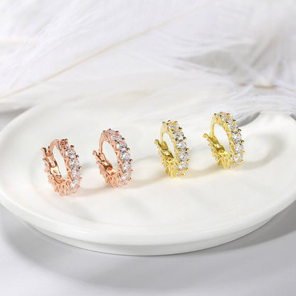 Orecchini a clip zirconia