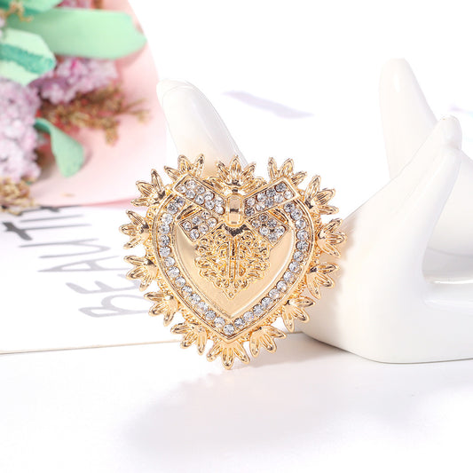 Spilla tema amore strass