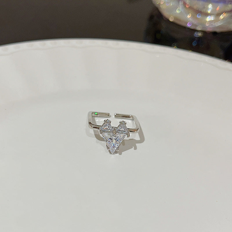 Anello farfalla zircone regolabile da donna