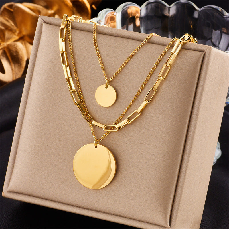 Collana doppio pendente quadrato