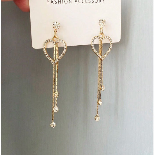Orecchini zircone con frangia