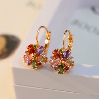 Clip orecchini zircone oro rosa