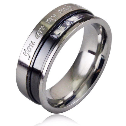 Anello coppia diamante titanato