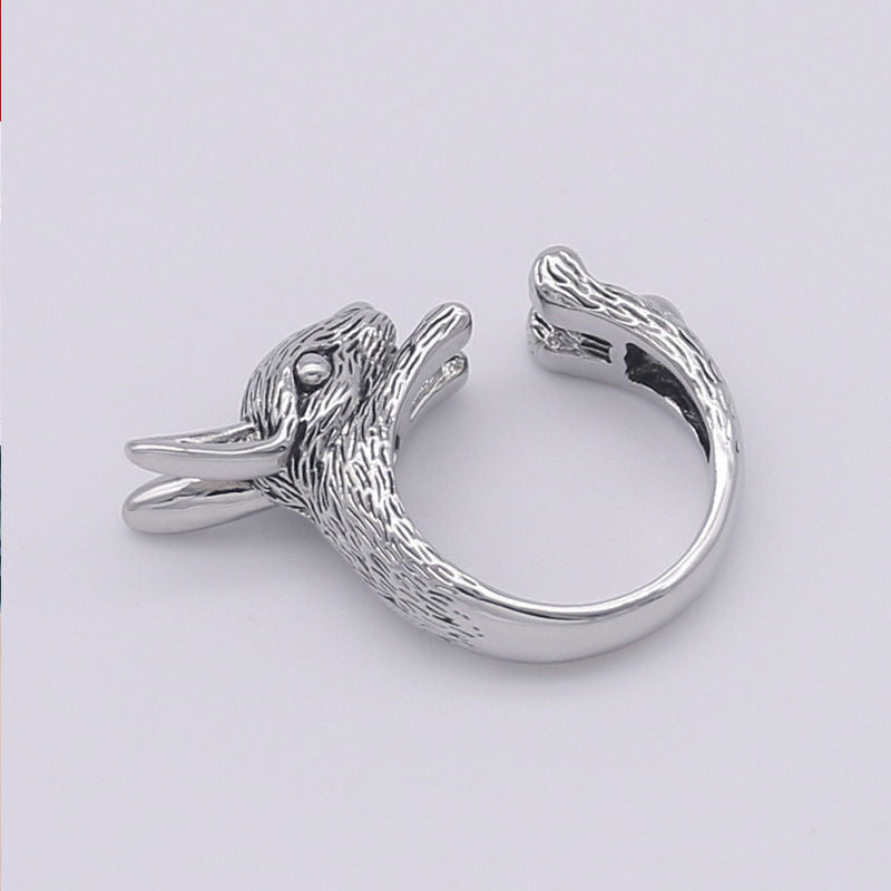 Anello zodiacale coniglio regolabile