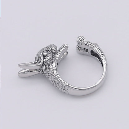 Anello zodiacale coniglio regolabile