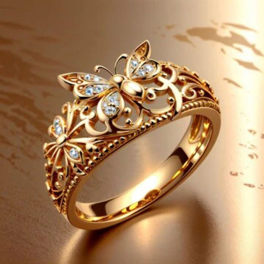 Anello Farfalla Floreale
