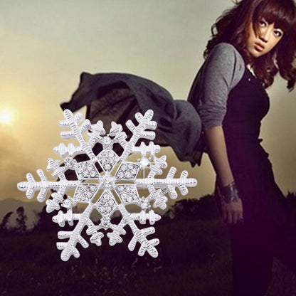 Spilla fiocco di neve in diamante