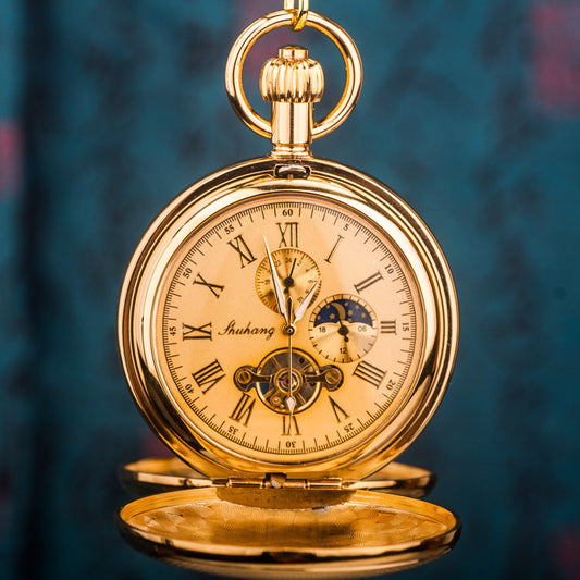 Orologio tasca rame motivo astrale