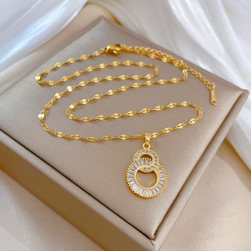 Collana clavicolare doppio anello