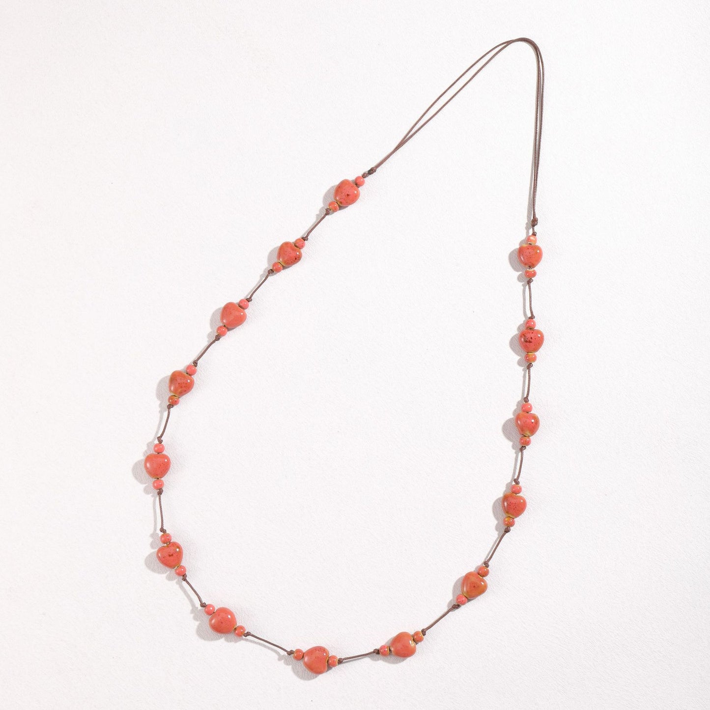 Collana cuore ceramica colorata