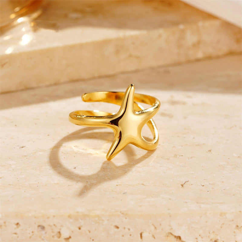 Anello pentagramma regolabile