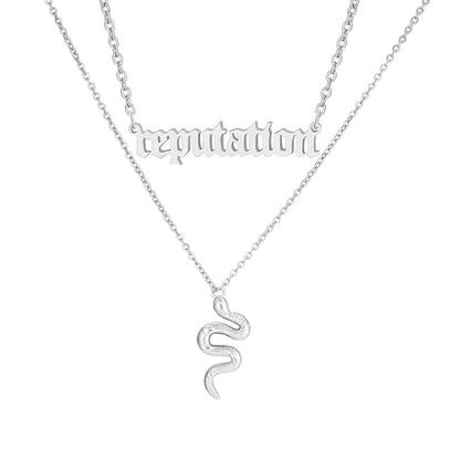 Collana con lettere titanio