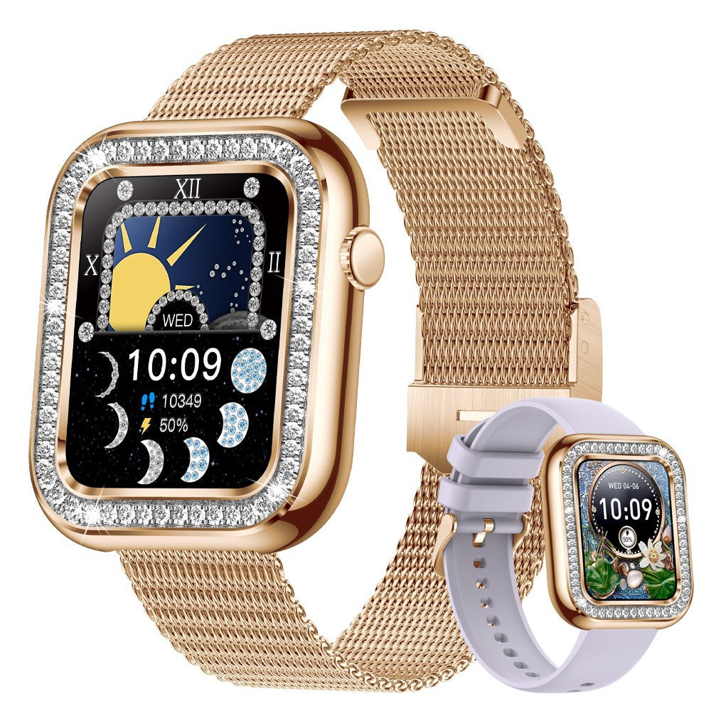Smartwatch quadrato impermeabile cristalli