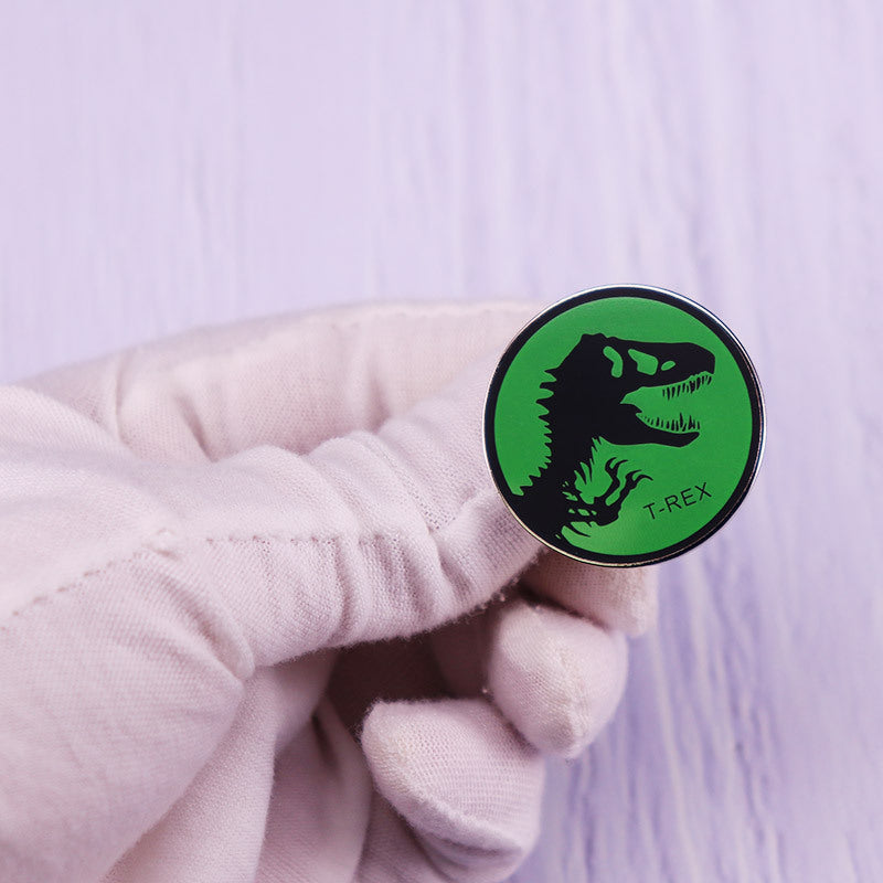 Spilla dinosauro scheletro