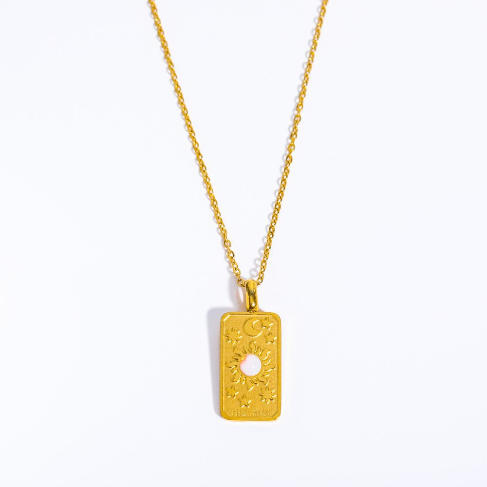 Collana sole luna opale