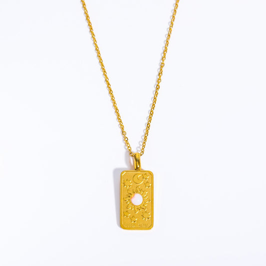 Collana sole luna opale