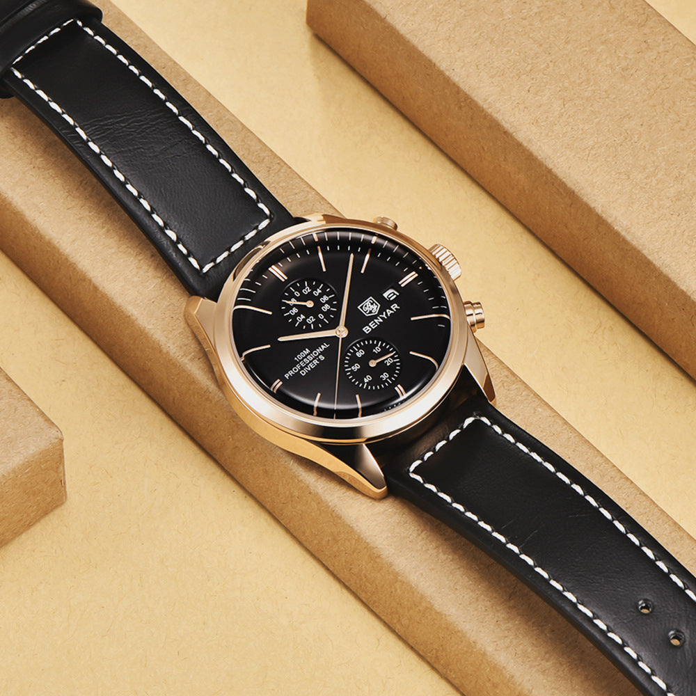 Orologio da uomo multifunzione impermeabile al quarzo