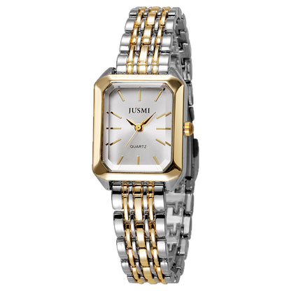 Orologio quadrato in acciaio al quarzo