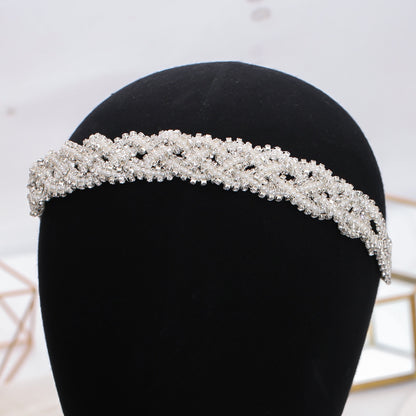 Diadema fiore perline