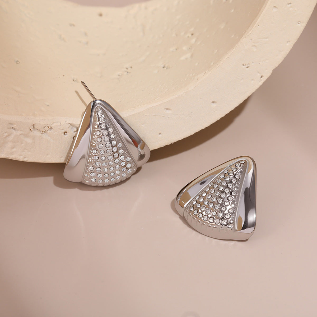 Orecchini geometrici brillanti