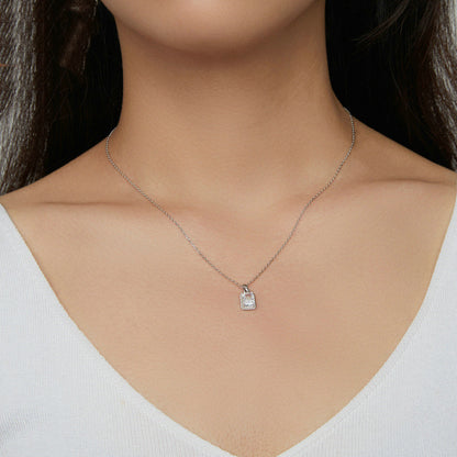 Collana quadrata d'argento
