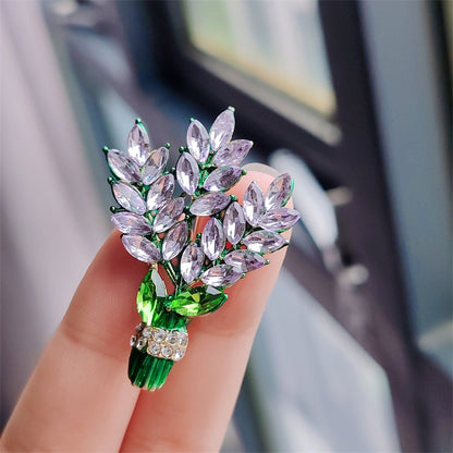 Spilla lavanda e strass