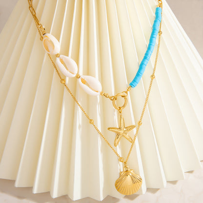 Collana doppio strato oro gemelli