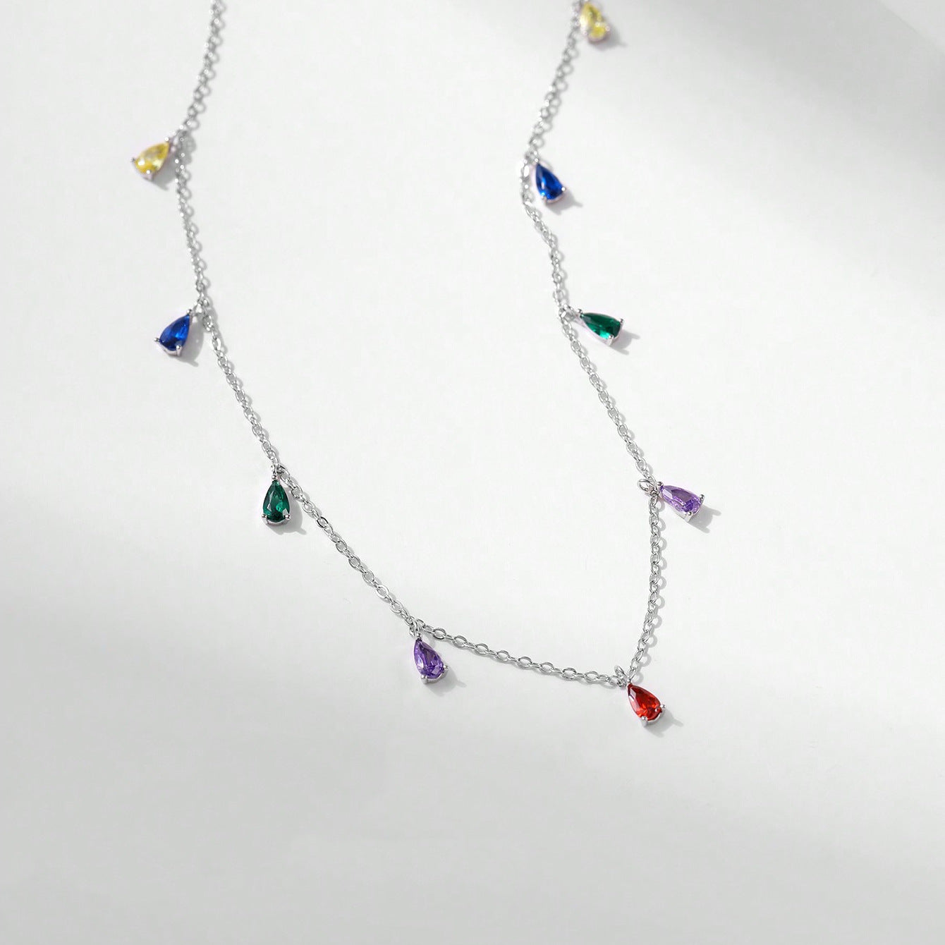 Collana gocce colorate
